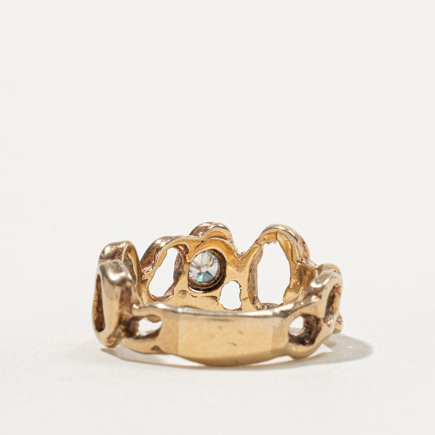10k Diamond Openwork Abstract Ring | 0.16ct | SZ 8.5