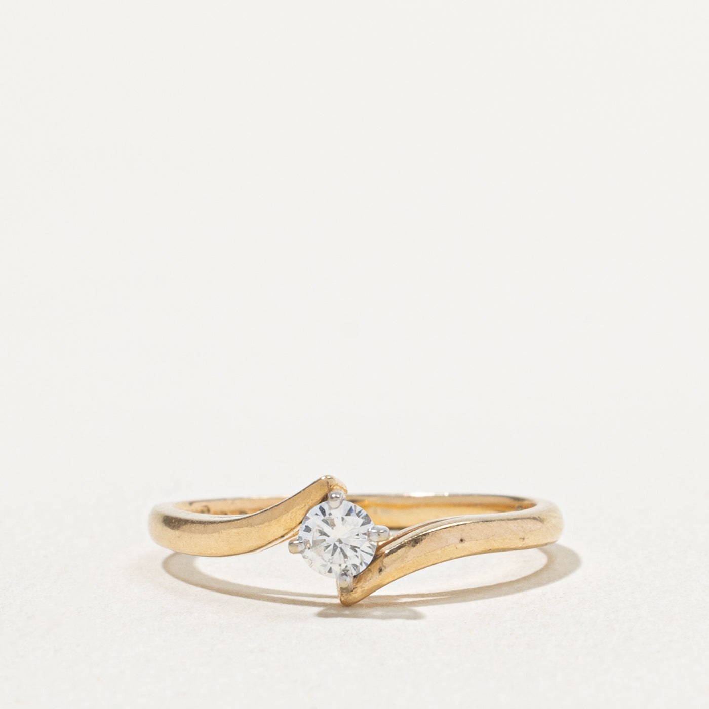 Canadian Solitaire Diamond Bypass Ring | 0.15ct | SZ 6