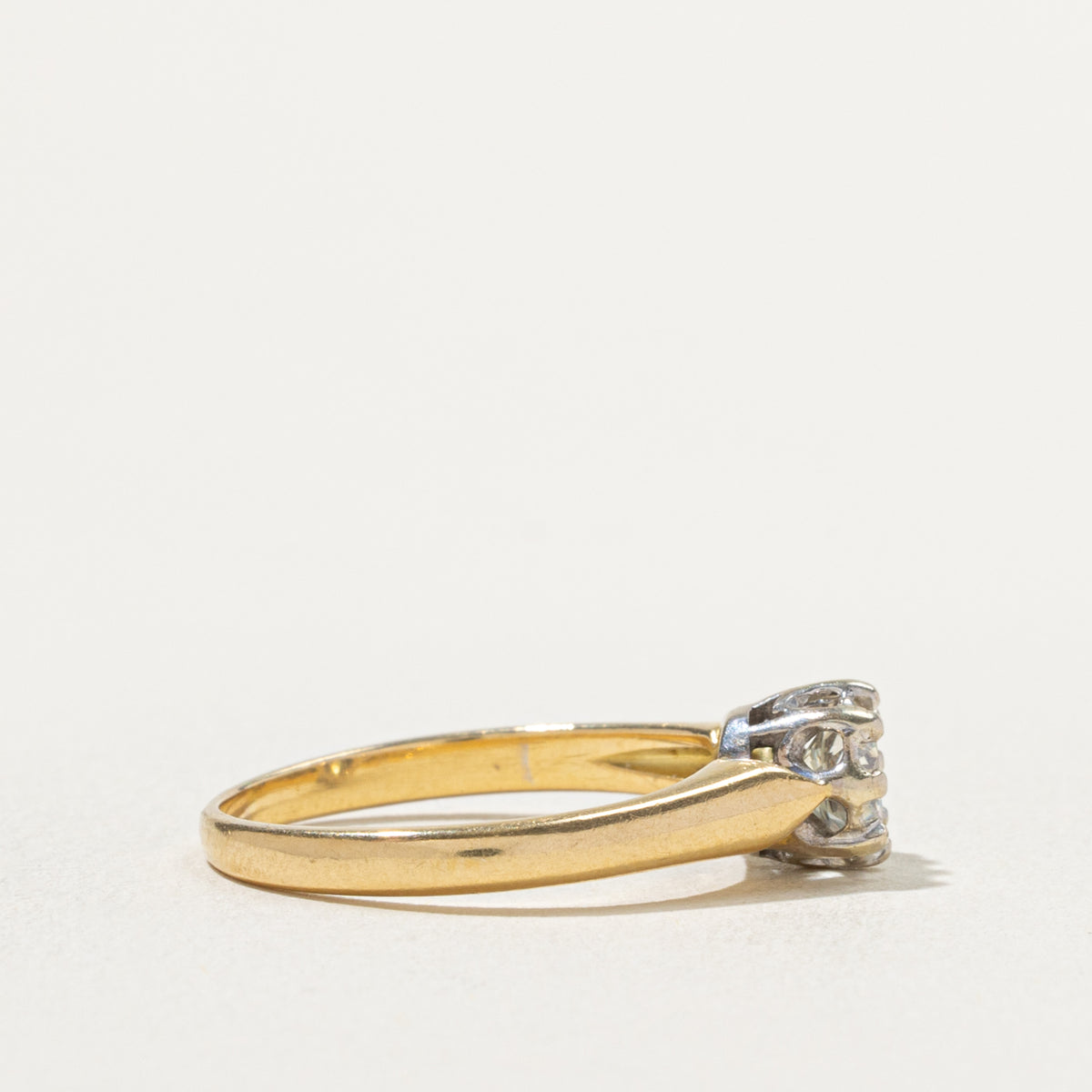 18k Solitaire Yellow Diamond Engagement Ring | 0.68ct I2 Yellow | SZ 7.5