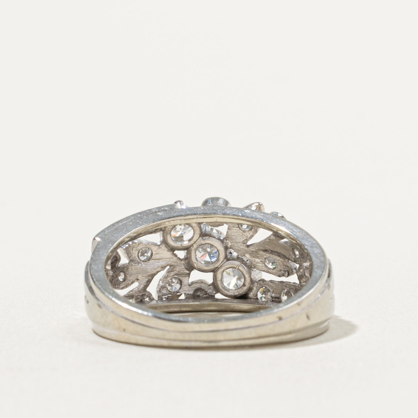 18k Diamond Cluster Openwork Floral Ring | 0.63ctw | SZ 7