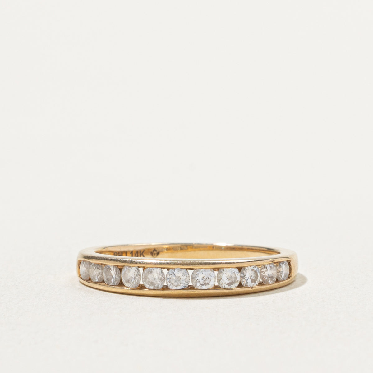 14k Semi Eternity Channel Set Diamond Band | 0.44ctw | 1.80mm | SZ 6.25