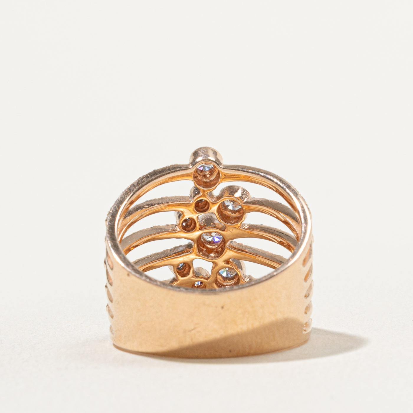 'Effy' Multi Row Diamond Bubble Ring | 0.70ctw | SZ 6.75