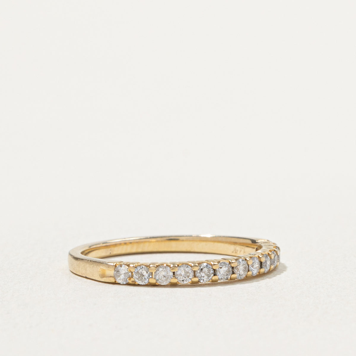 14k Semi Eternity Diamond Band | 0.26ctw | 1.49mm | SZ 5.5