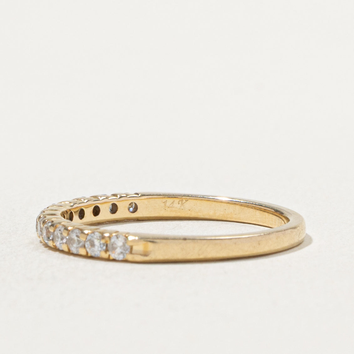 14k Semi Eternity Diamond Band | 0.26ctw | 1.49mm | SZ 5.5