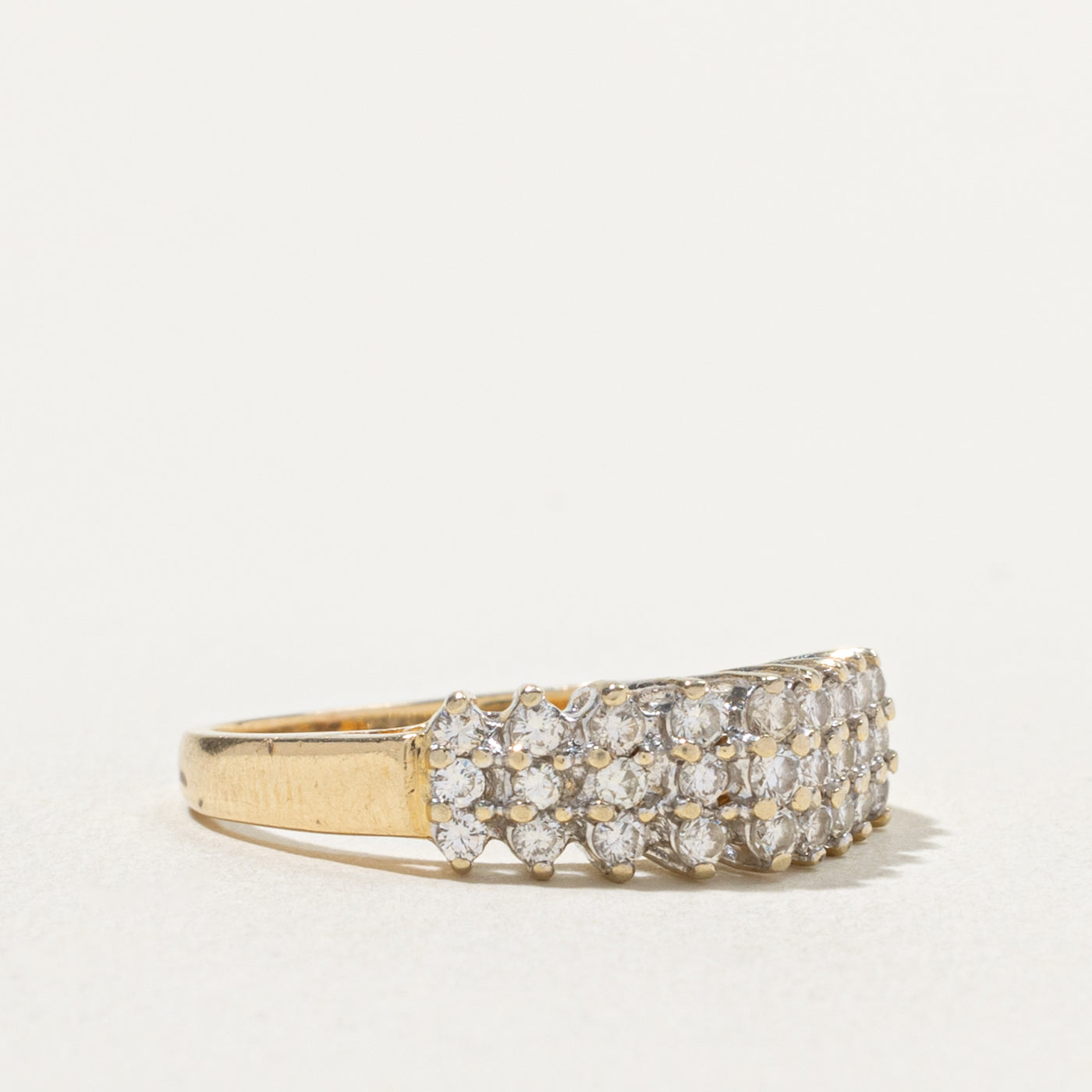 14k Multi Row Diamond Ring | 0.54ctw | SZ 7.25