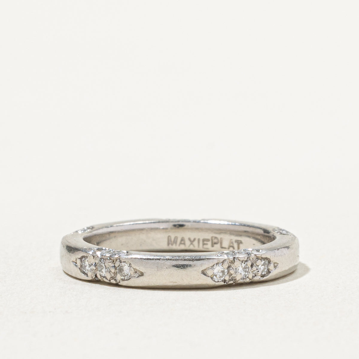 900 Platinum Scattered Diamond Cluster Band | 0.50ctw | 2.75mm | SZ 5.25