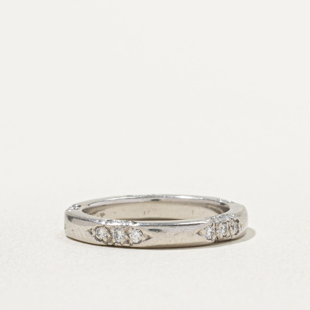 900 Platinum Scattered Diamond Cluster Band | 0.50ctw | 2.75mm | SZ 5.25