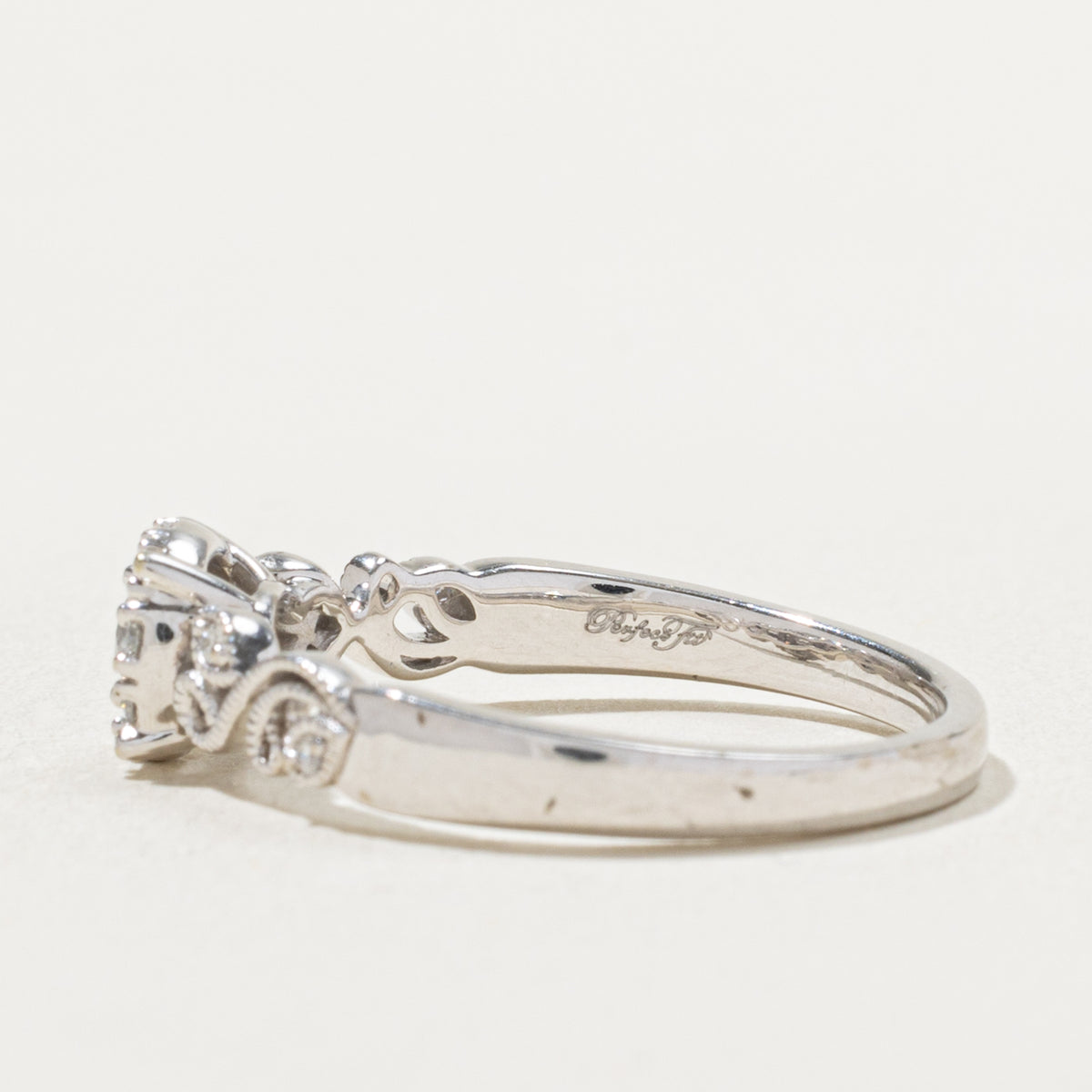 10k Diamond Cluster Scrollwork Floral Ring | 0.34ctw | SZ 10