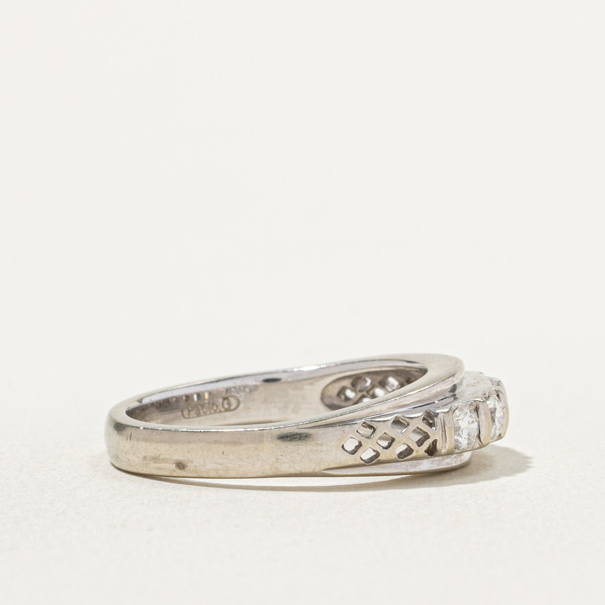 18k Five Stone Diamond Openwork Band | 0.50ctw | 6.54mm | SZ 9.75