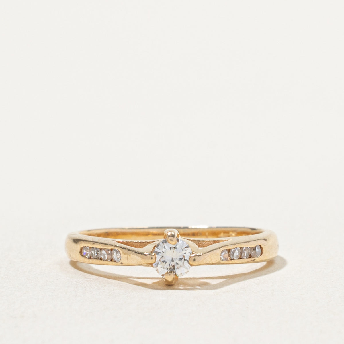 14k Diamond Channel Set Accented Ring | 0.17ctw | SZ 3.75