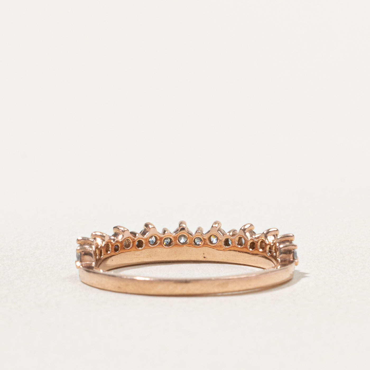 10k Semi Eternity Diamond Crown Band | 0.50ctw | 3.82mm | SZ 6.5