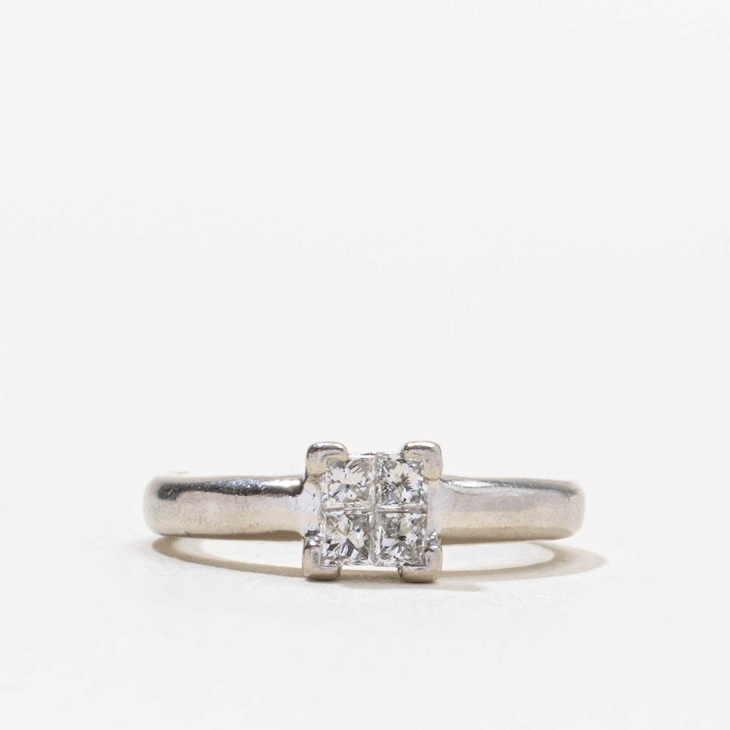 Princess Cut Diamond Invisible Set Ring | 0.25ctw | SZ 3.75