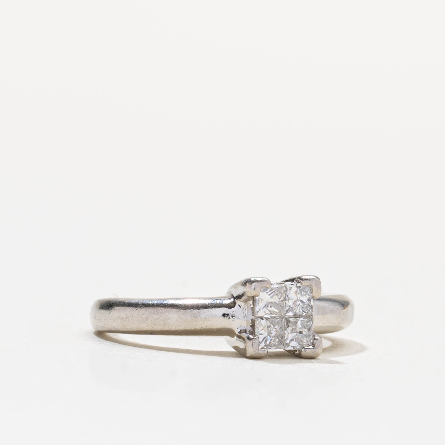 Princess Cut Diamond Invisible Set Ring | 0.25ctw | SZ 3.75
