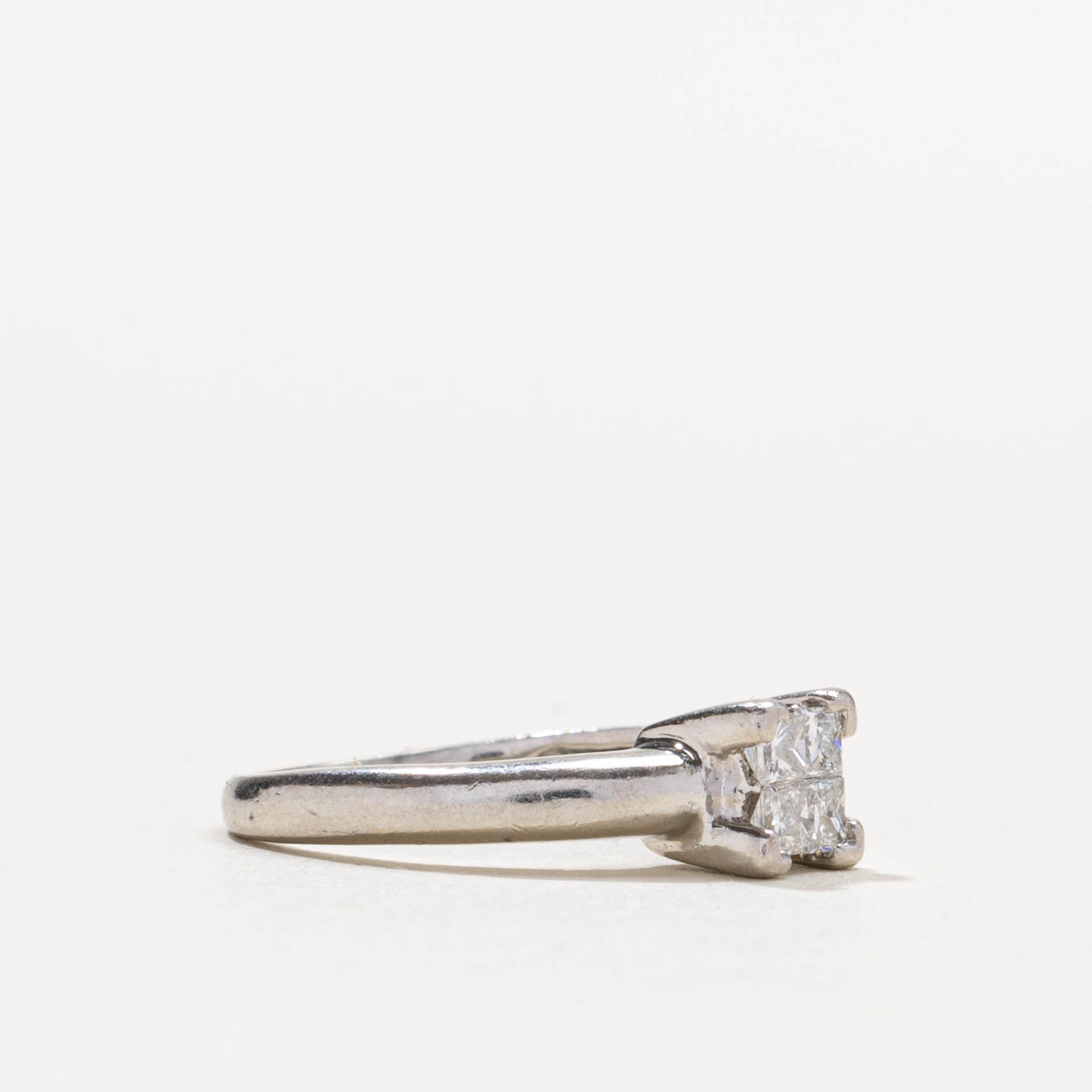 Princess Cut Diamond Invisible Set Ring | 0.25ctw | SZ 3.75