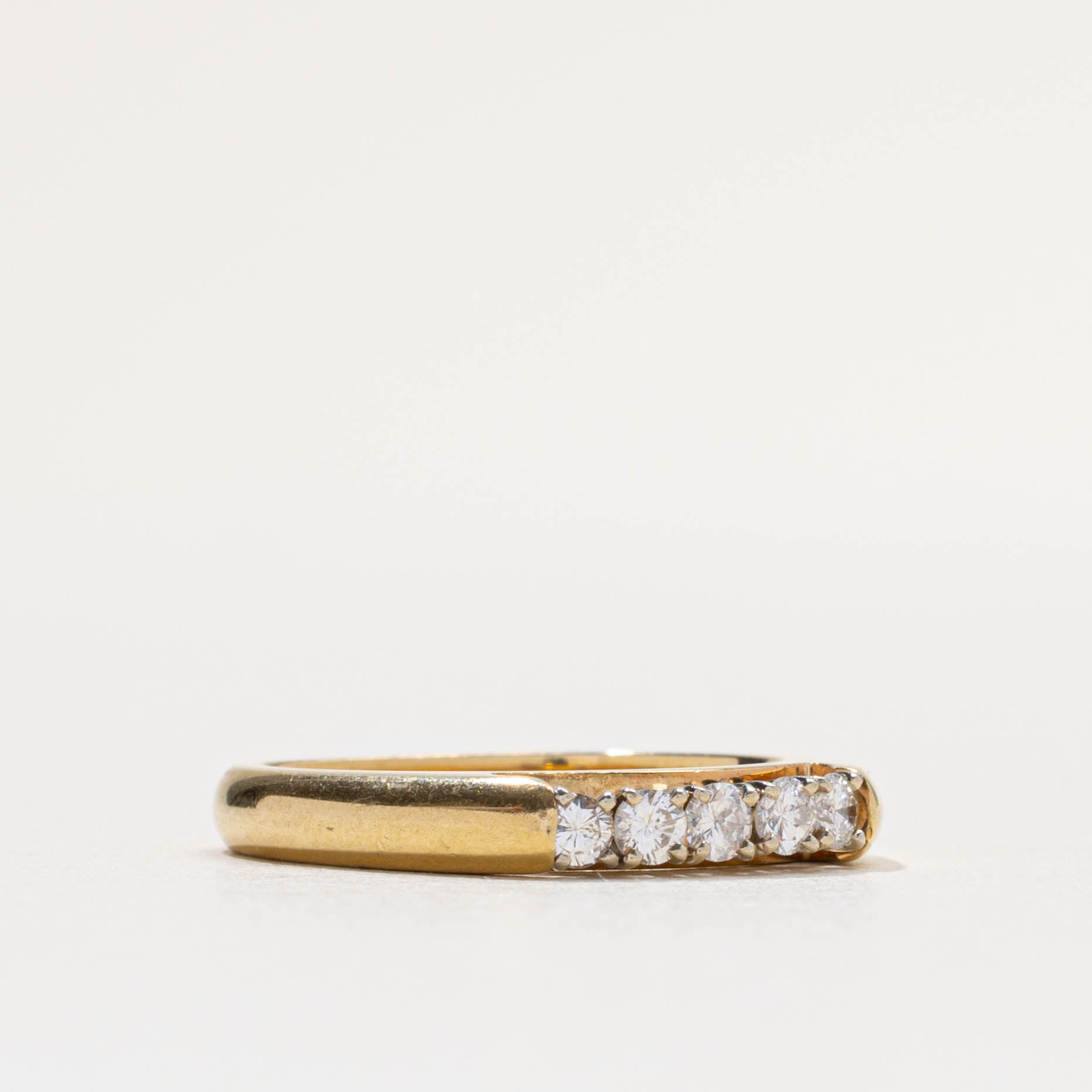 18k Diamond Five Stone Band | 0.28ctw | 3mm | SZ 6