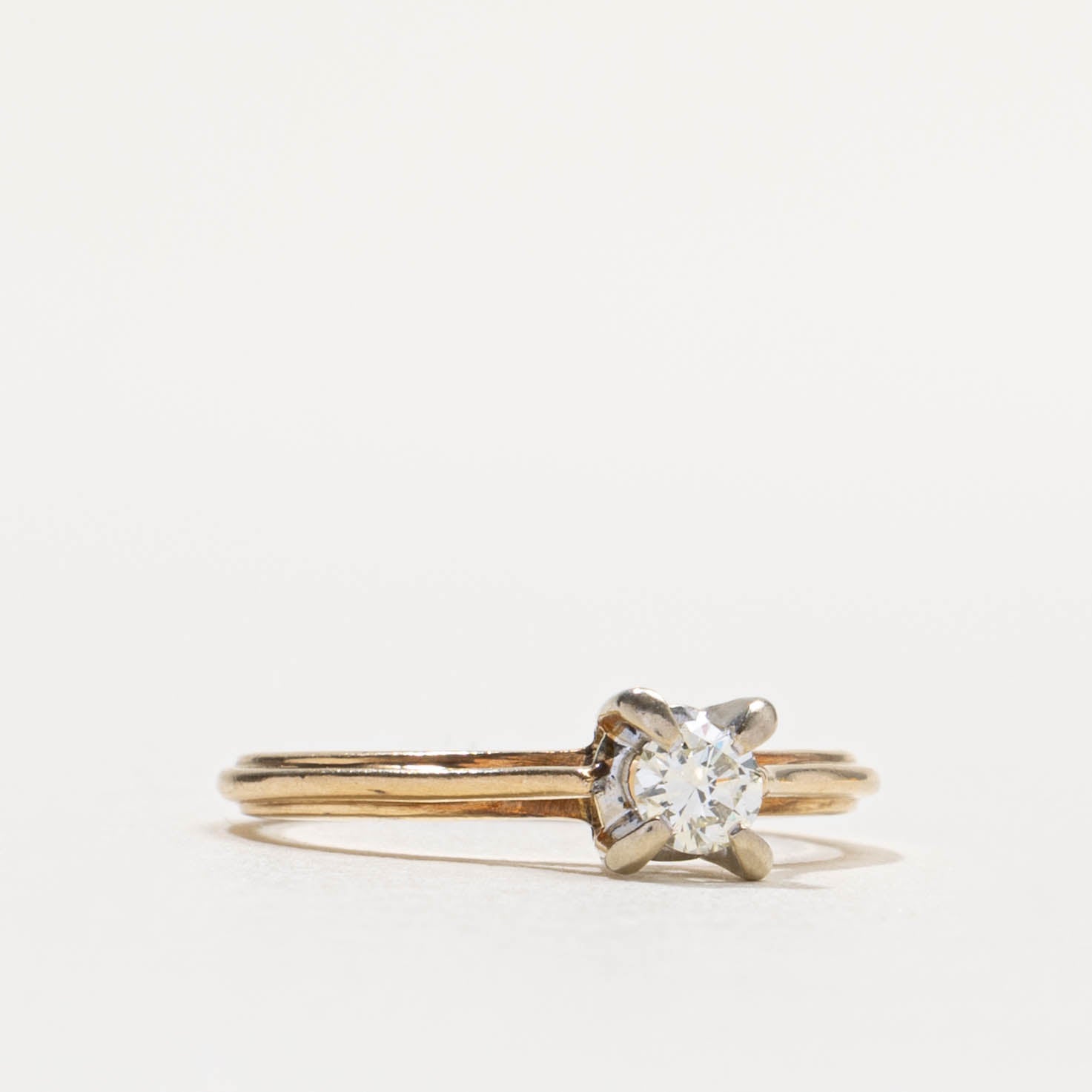 14k Solitaire Diamond Engagement Ring | 0.20ct | SZ 6.25