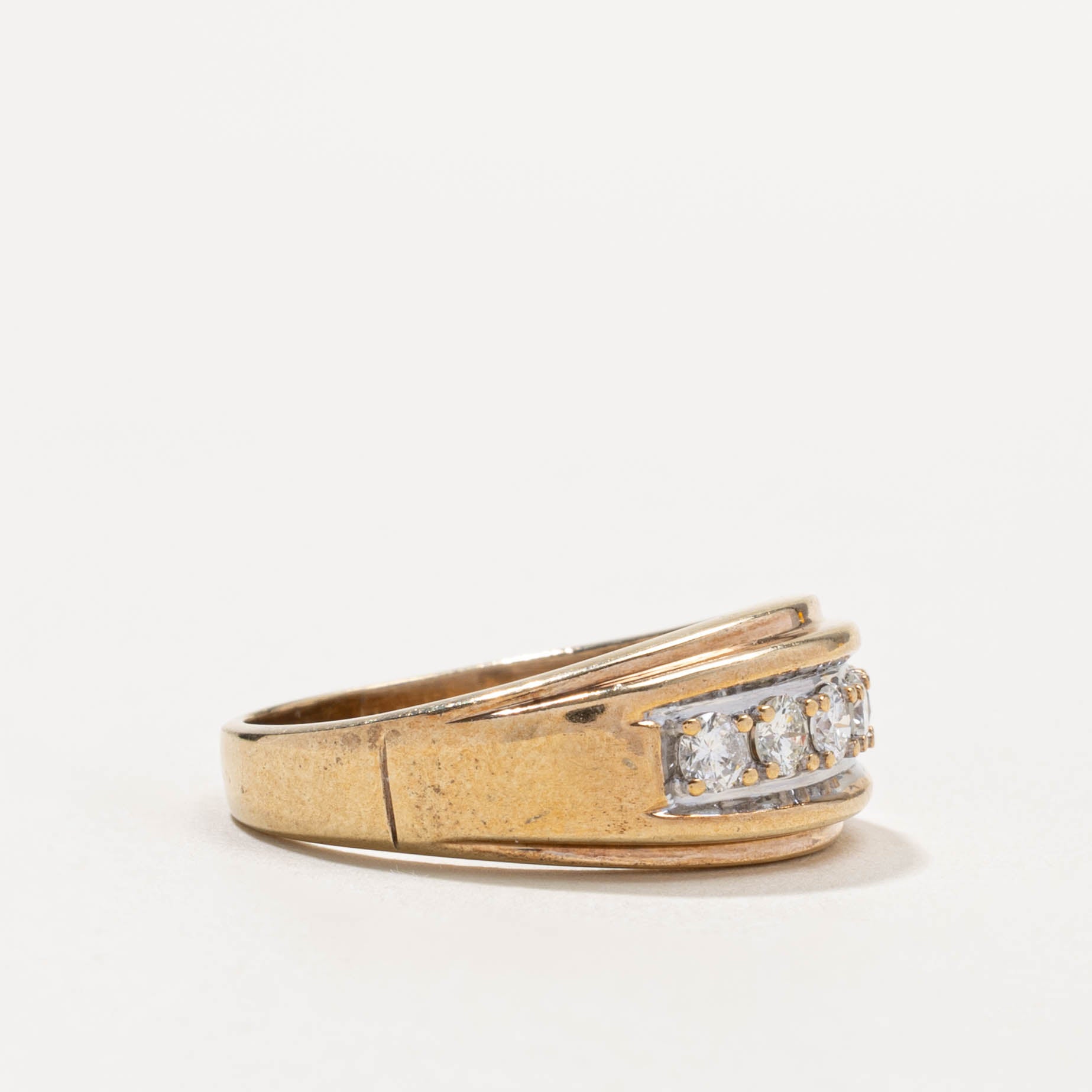 10k Five Stone Diamond Dome Ring | 0.50ctw | SZ 10.5