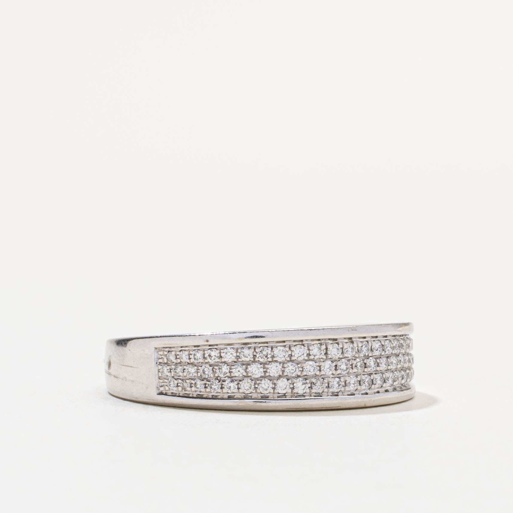 10k Pave Set Diamond Band | 0.33ctw | SZ 10.25