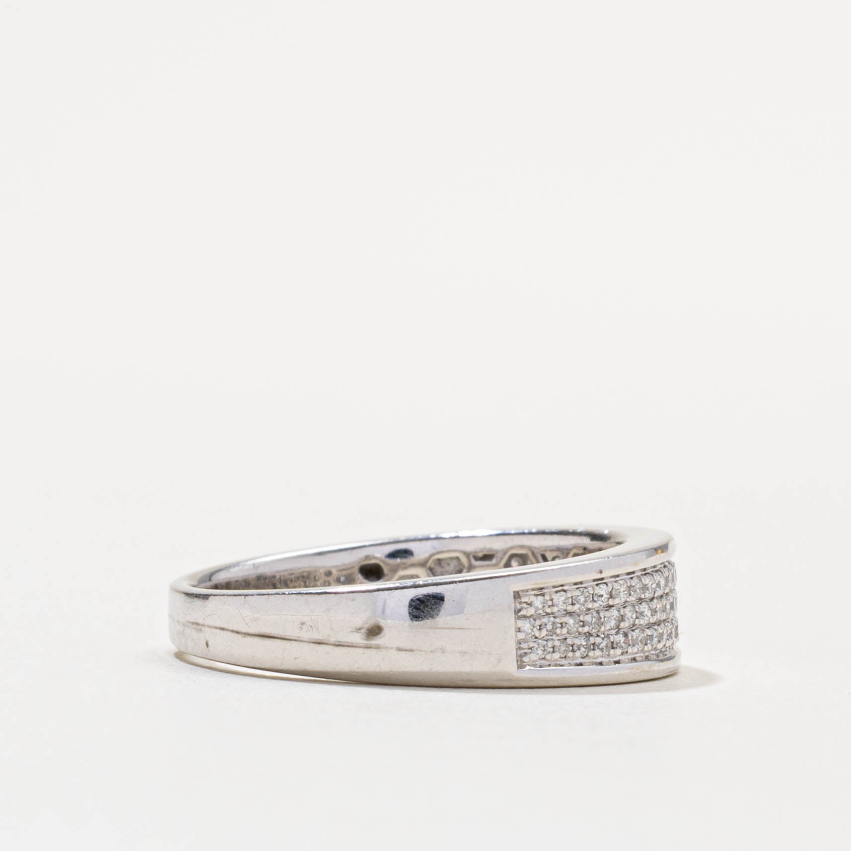 10k Pave Set Diamond Band | 0.33ctw | SZ 10.25