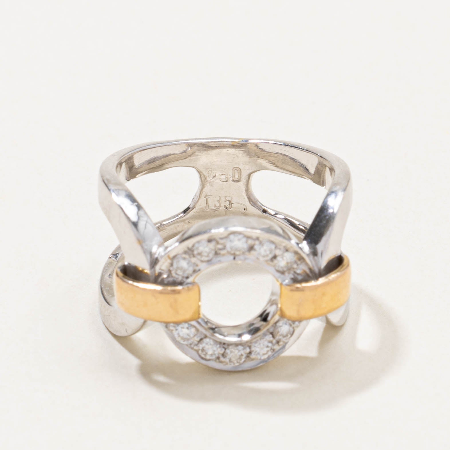 18k Diamond Circular Cocktail Ring | 0.20ctw | SZ 4.25