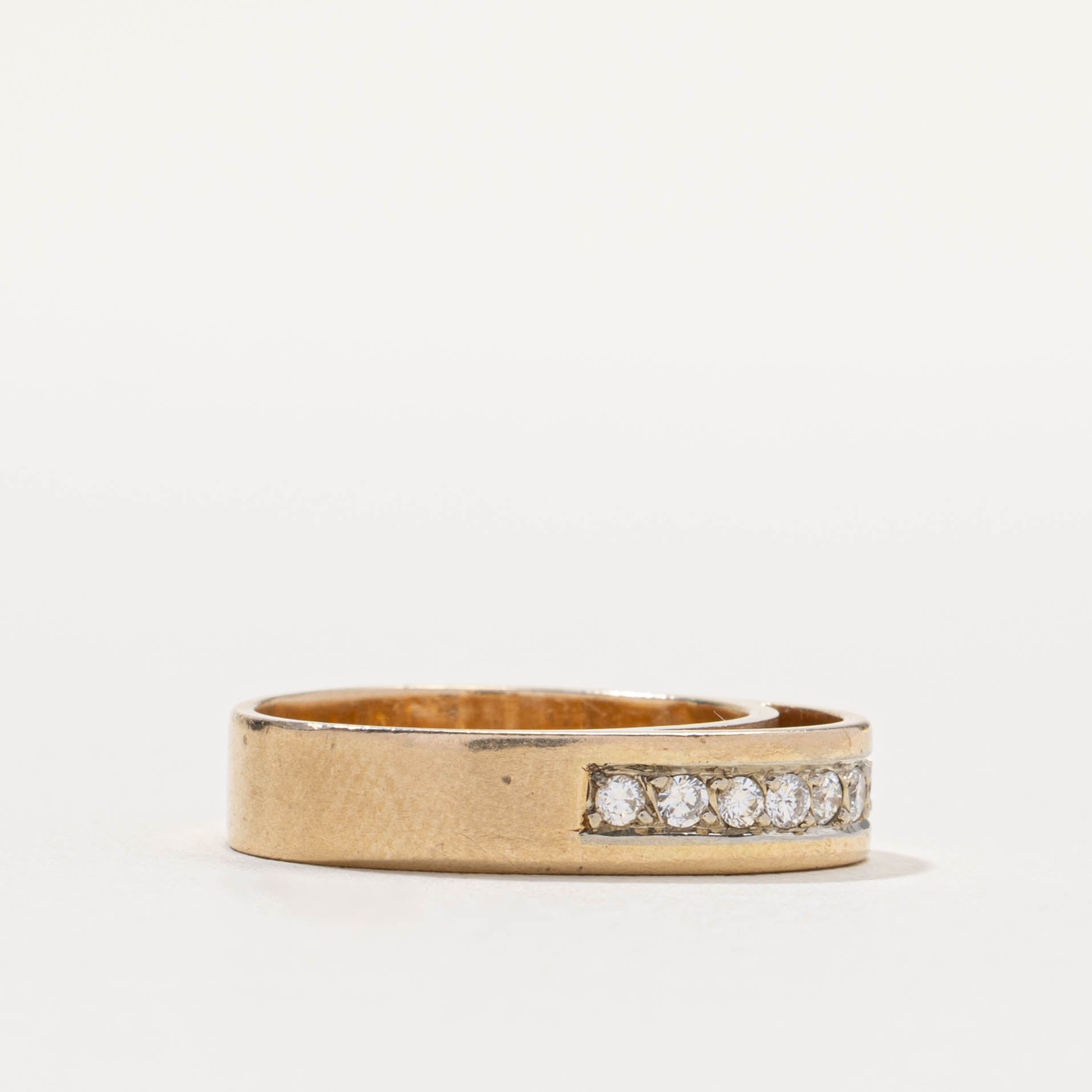14k Semi-Eternity Diamond Channel Set Band | 0.22ctw | 4.75mm | SZ 6