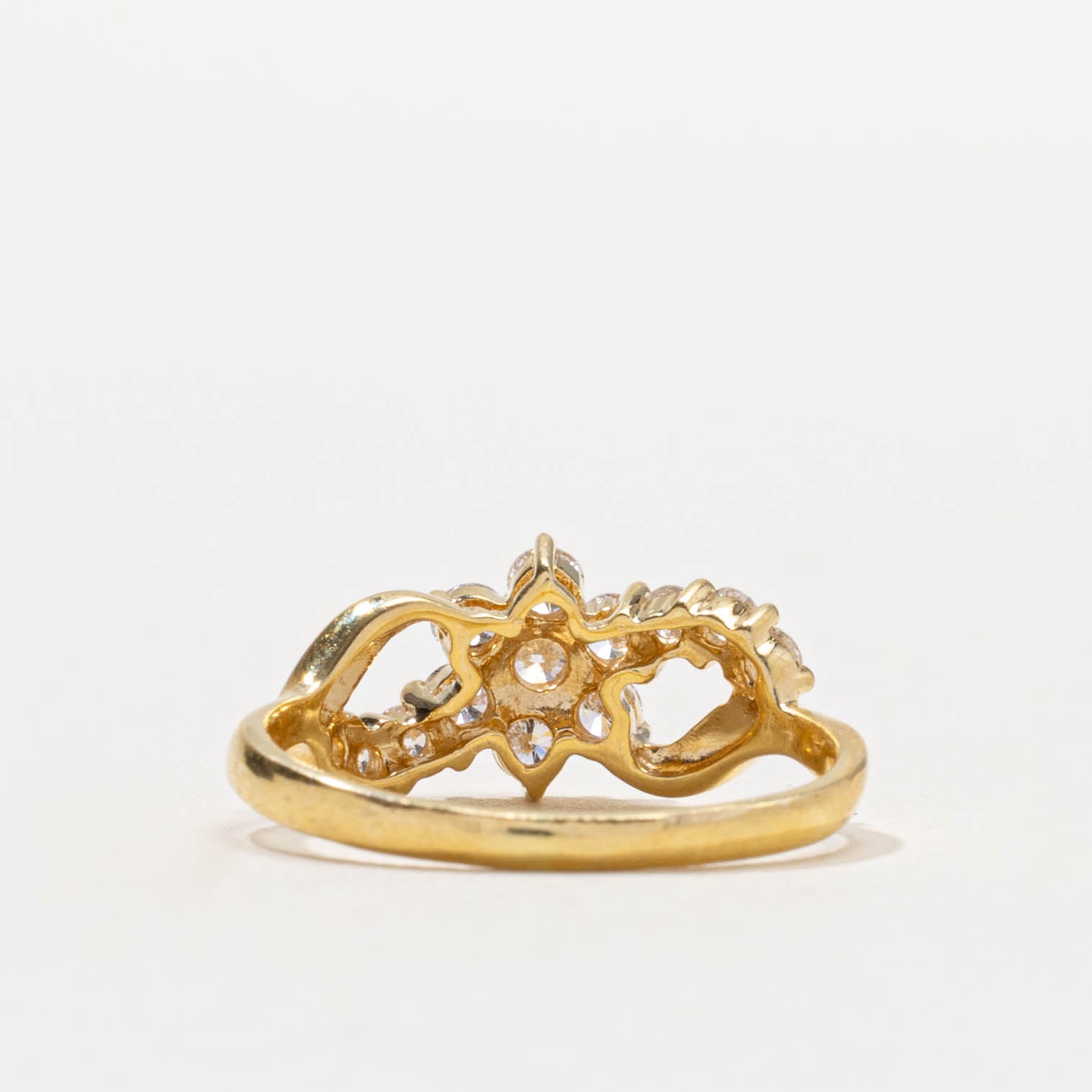 18k Diamond Petal Cluster Infinity Ring | 0.52ctw | SZ 4.75
