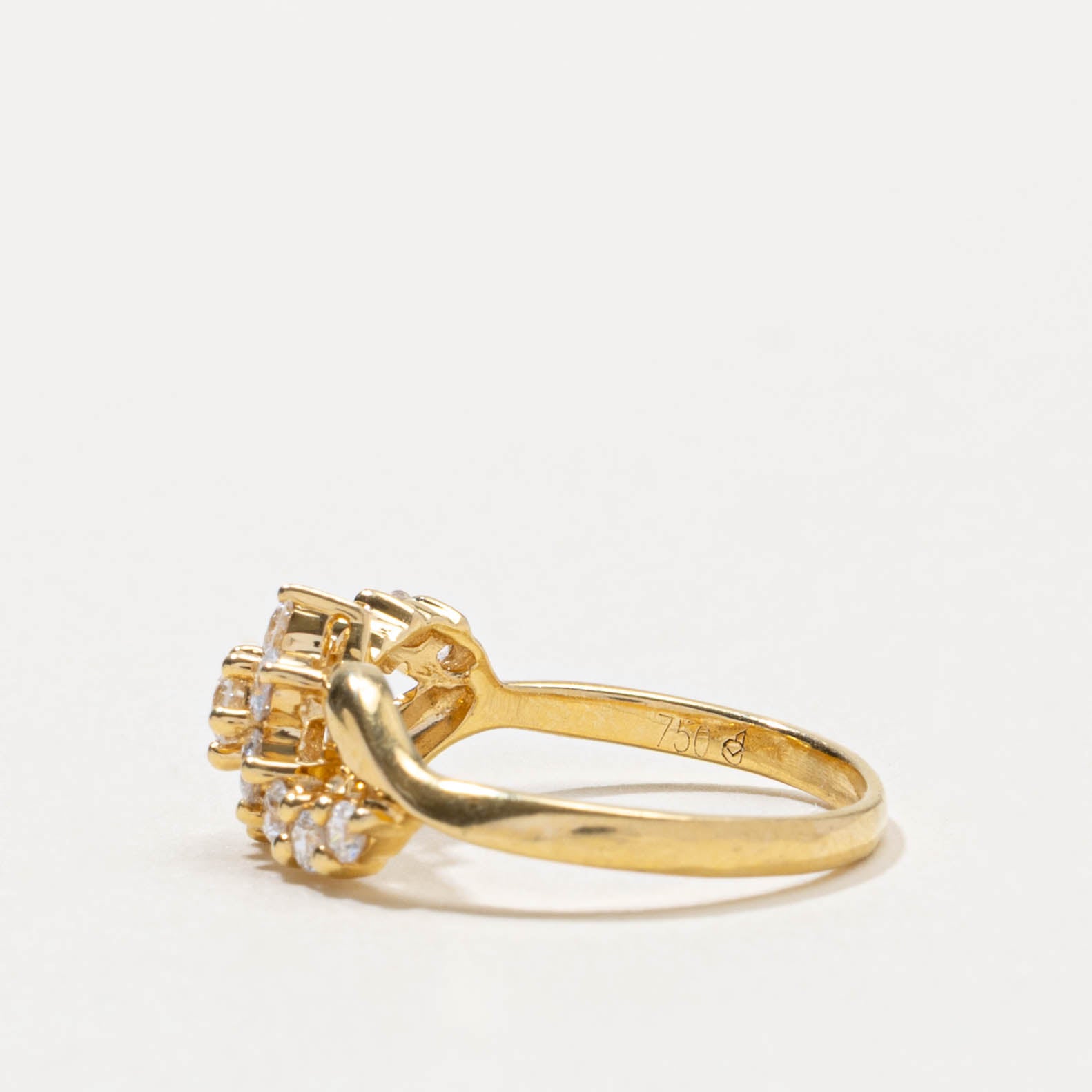 18k Diamond Petal Cluster Infinity Ring | 0.52ctw | SZ 4.75