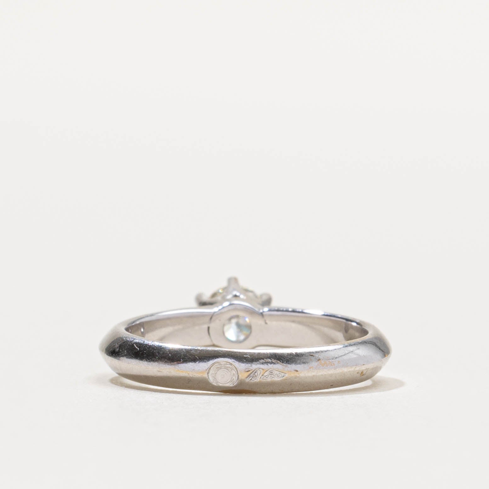 18k Solitaire Diamond Plain Engagement Ring | 0.27ct VS1 F/G | SZ 3.75
