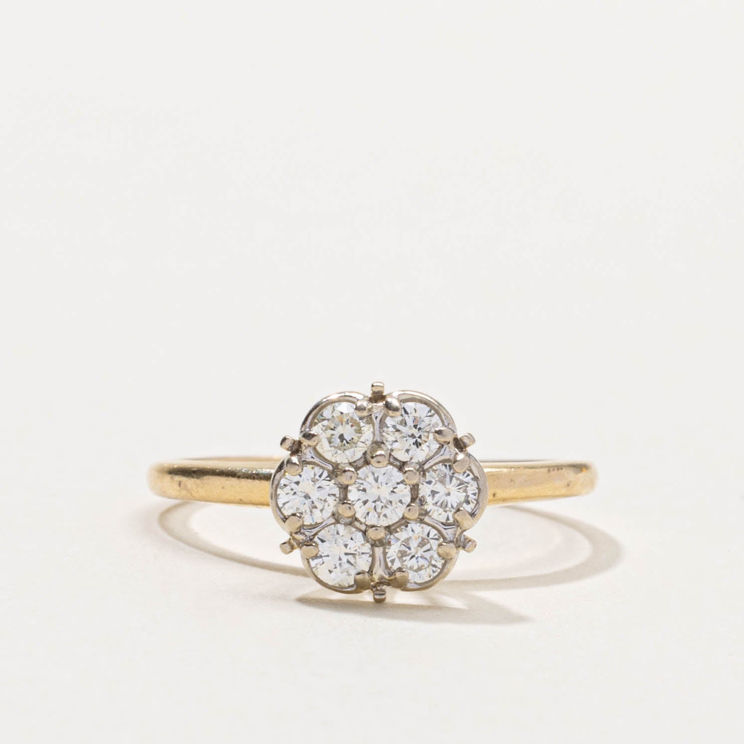 14k Diamond Daisy Cluster Ring | 0.50ctw | SZ 7.5