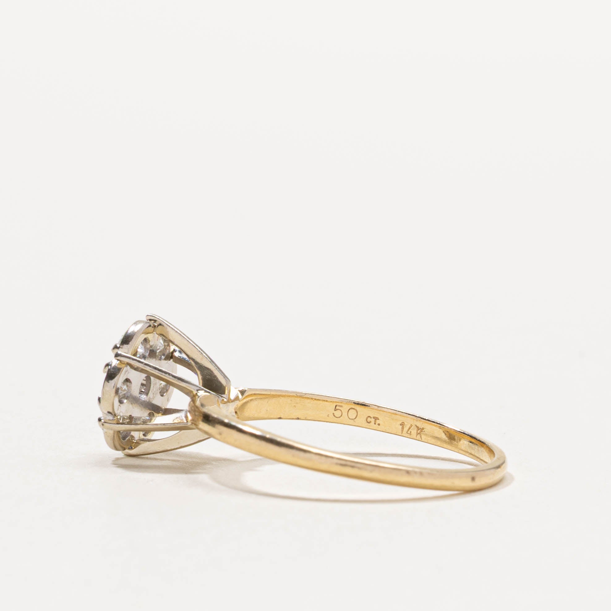 14k Diamond Daisy Cluster Ring | 0.50ctw | SZ 7.5