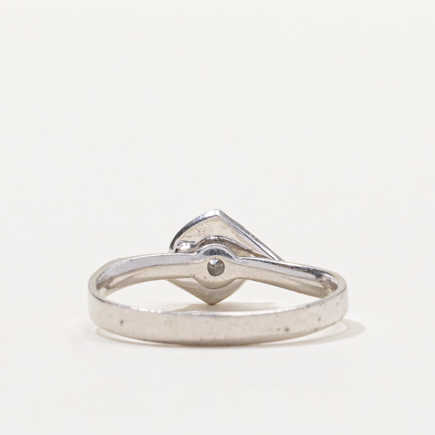 Platinum Bezel Set Diamond Ring | 0.40ct SI1 F | SZ 7.5