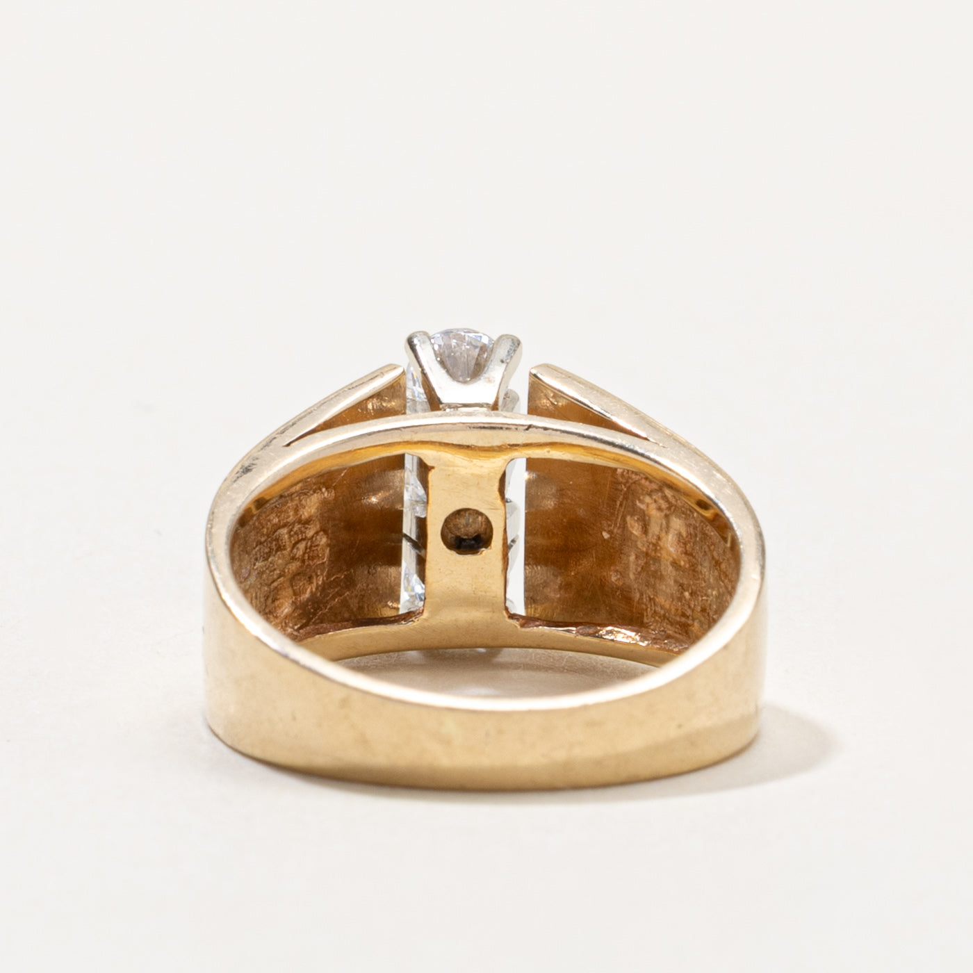 14k Three Stone Diamond Column Ring | 0.50ctw | SZ 5.75