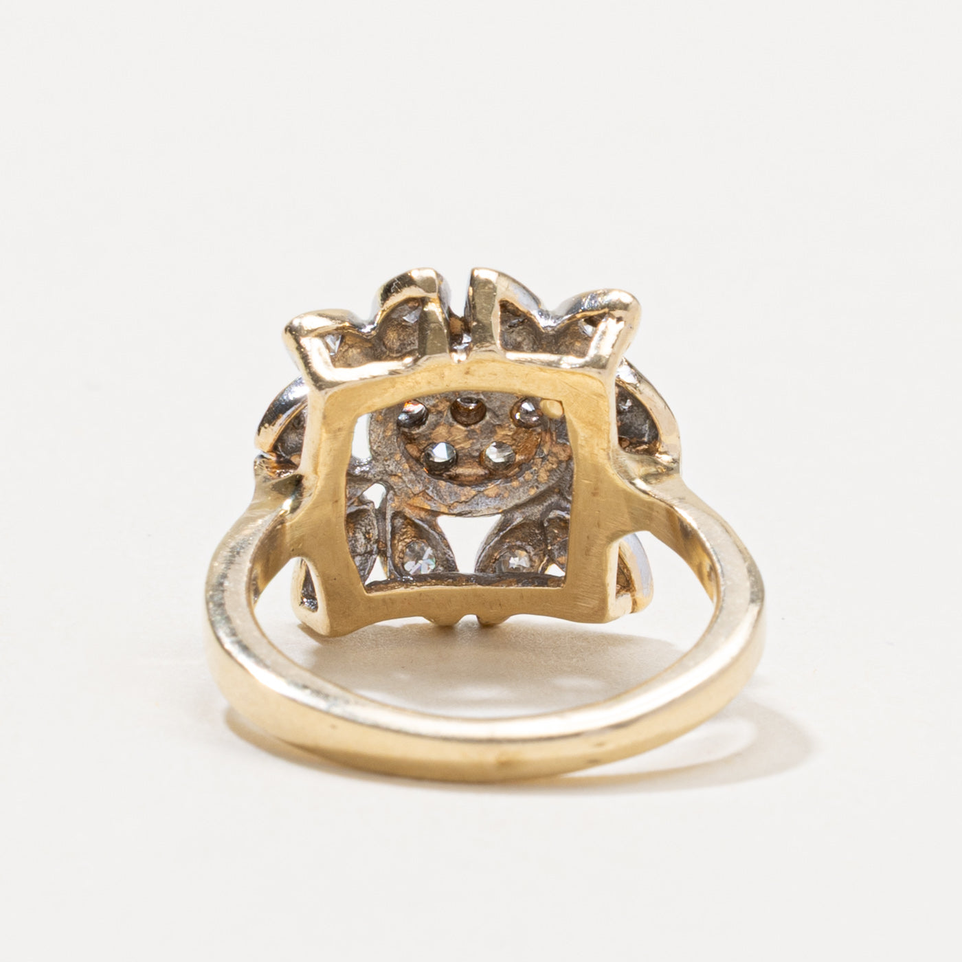 14k Diamond Leafy Cluster Ring | 0.42ctw | SZ 5