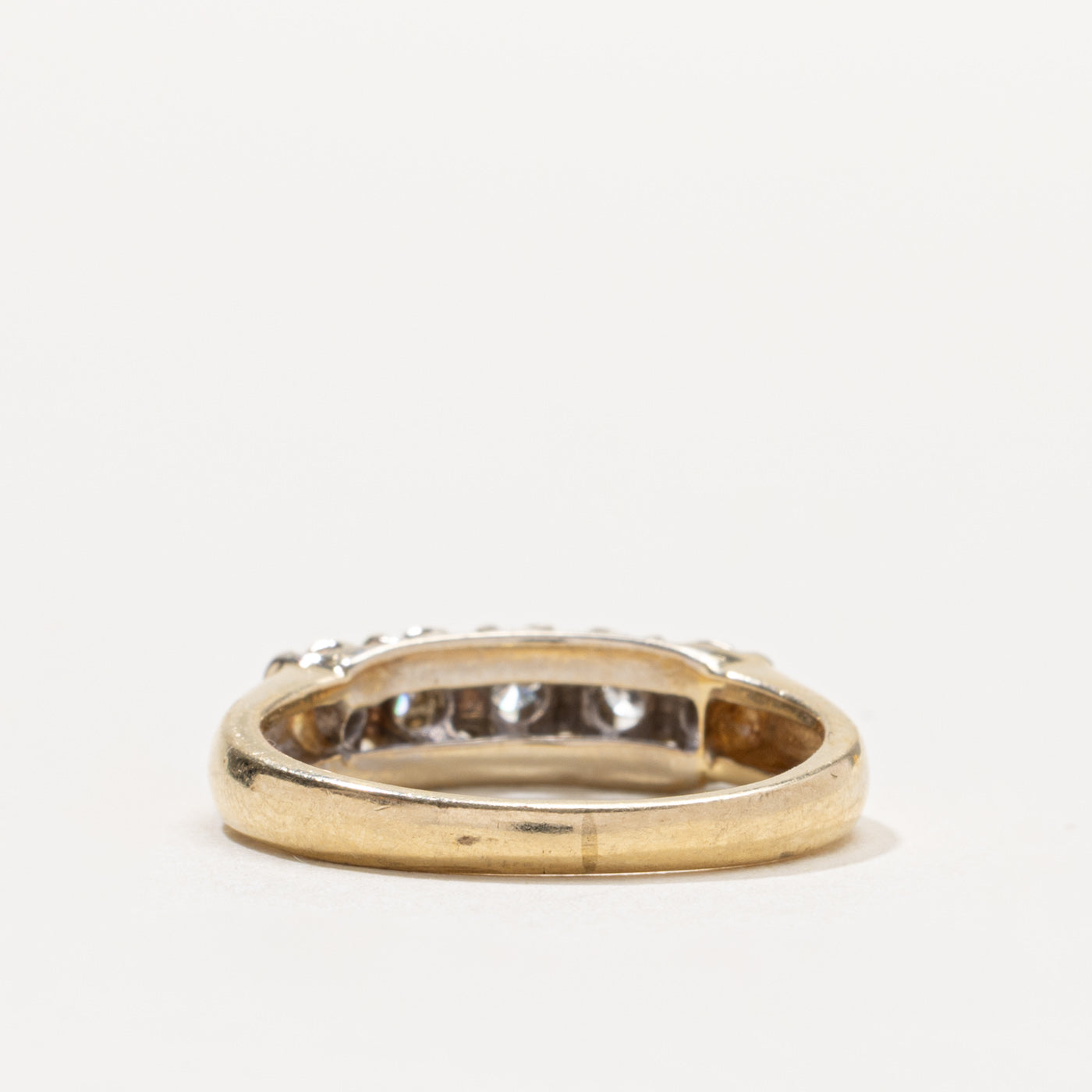 14k Five Stone Diamond Bezel Set Ring | 0.25ctw | SZ 7.5