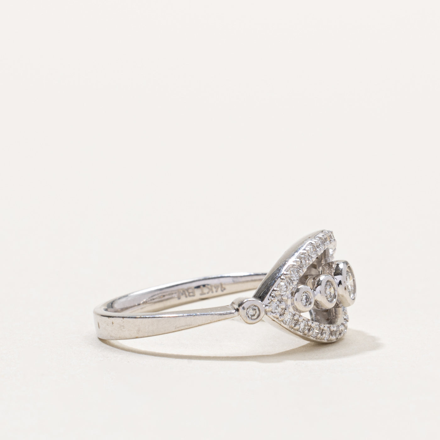 14k Diamond Openwork Eye Ring | 0.34ctw | SZ 6.75