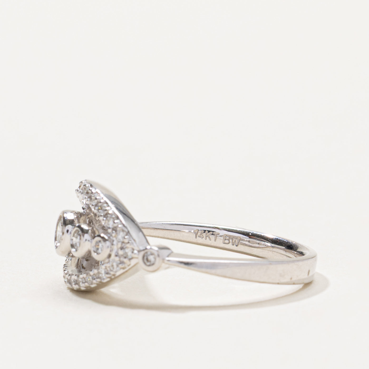 14k Diamond Openwork Eye Ring | 0.34ctw | SZ 6.75