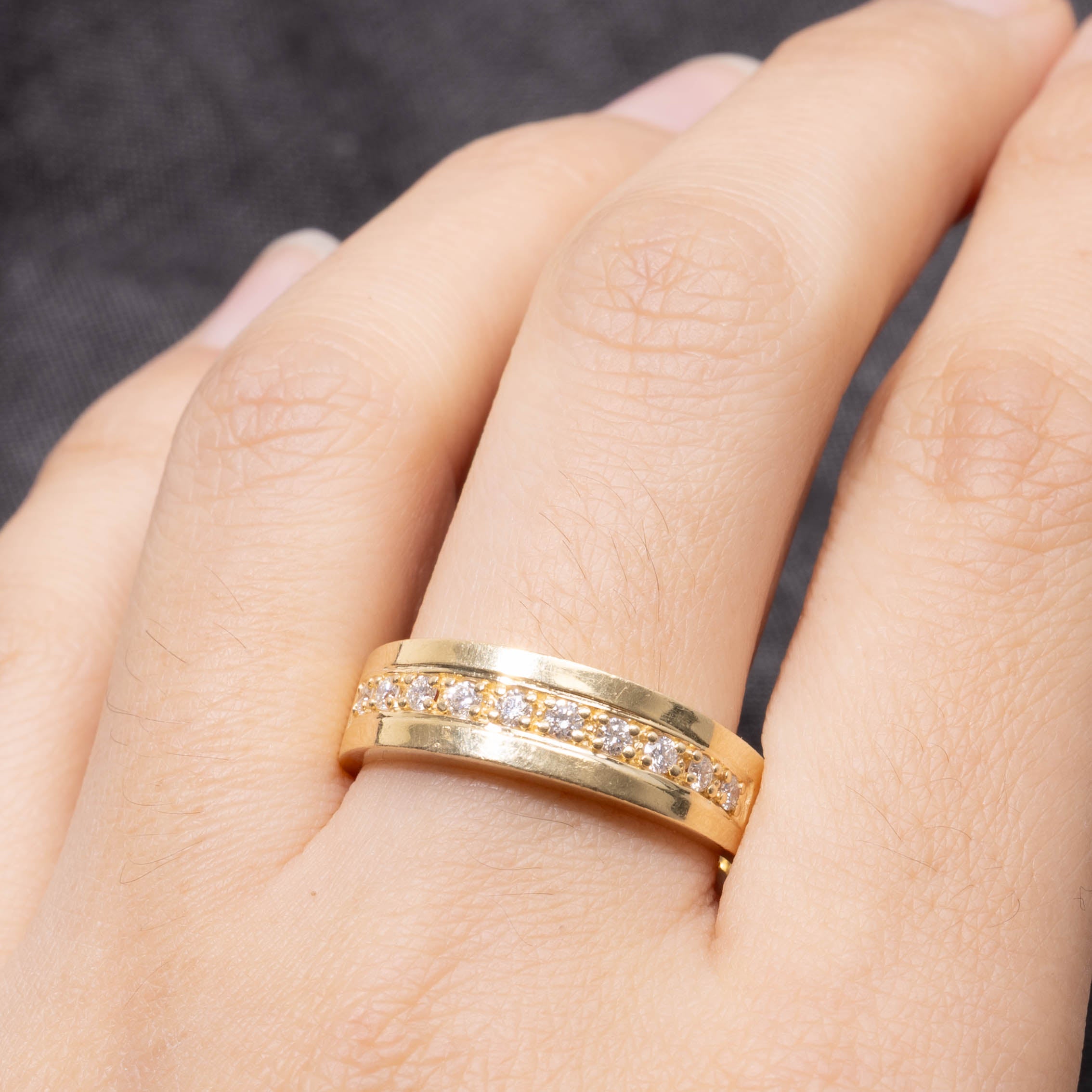 18k Semi-Eternity Diamond Channel Set Ring | 0.30ctw | SZ 11.75