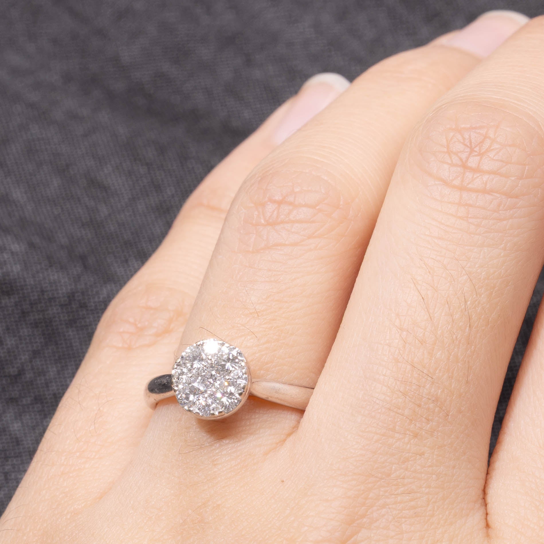 14k Diamond Illusion Cluster Ring | 0.66ctw | SZ 7