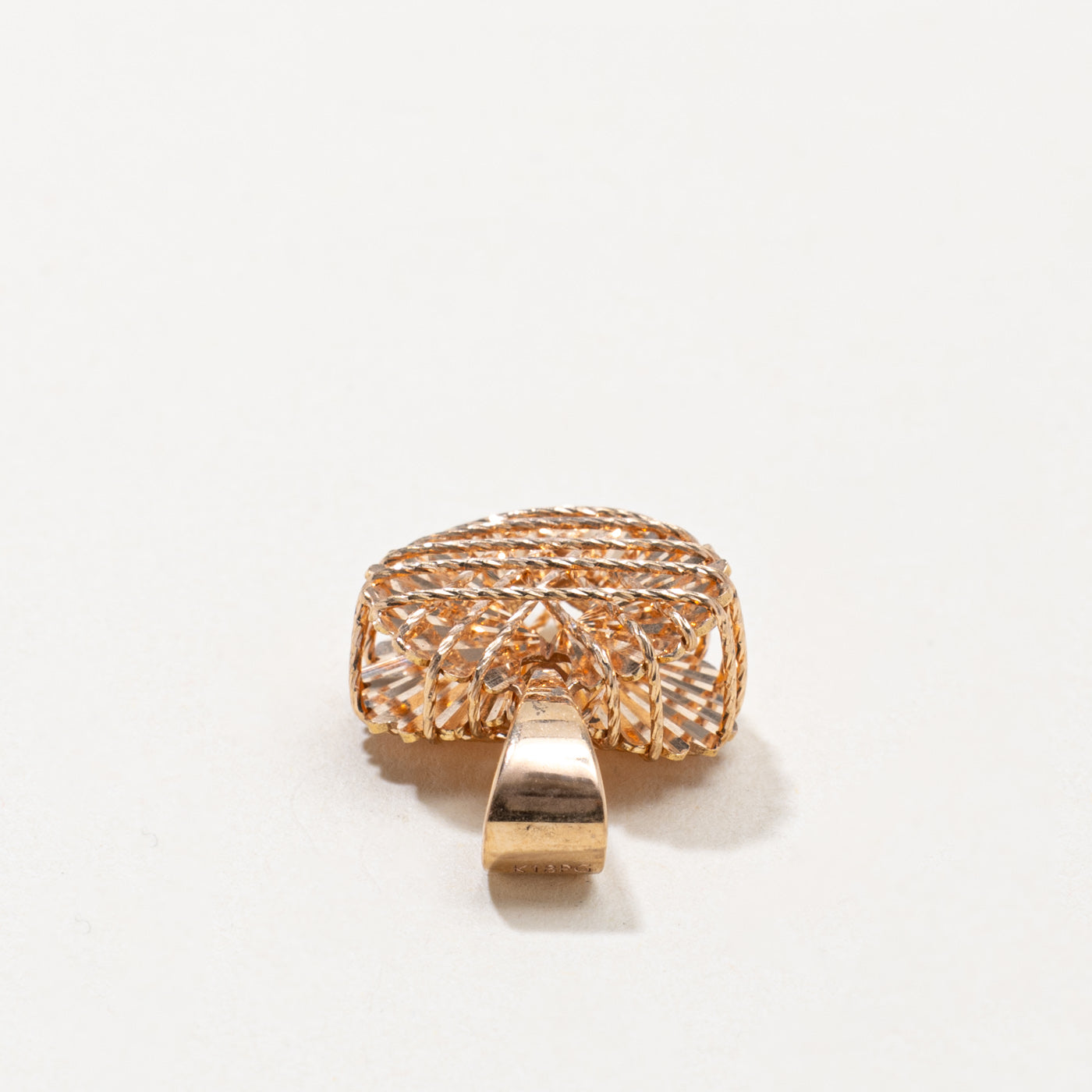 18k Woven Heart Pendant