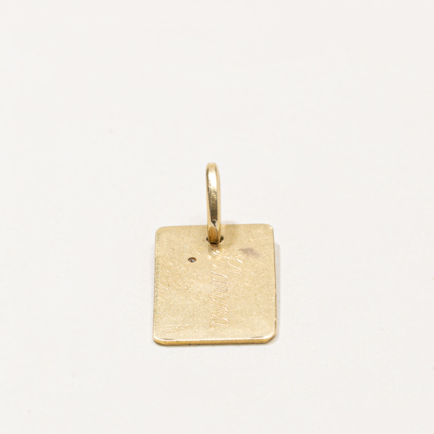 18k Diamond Floral Engraved Pendant