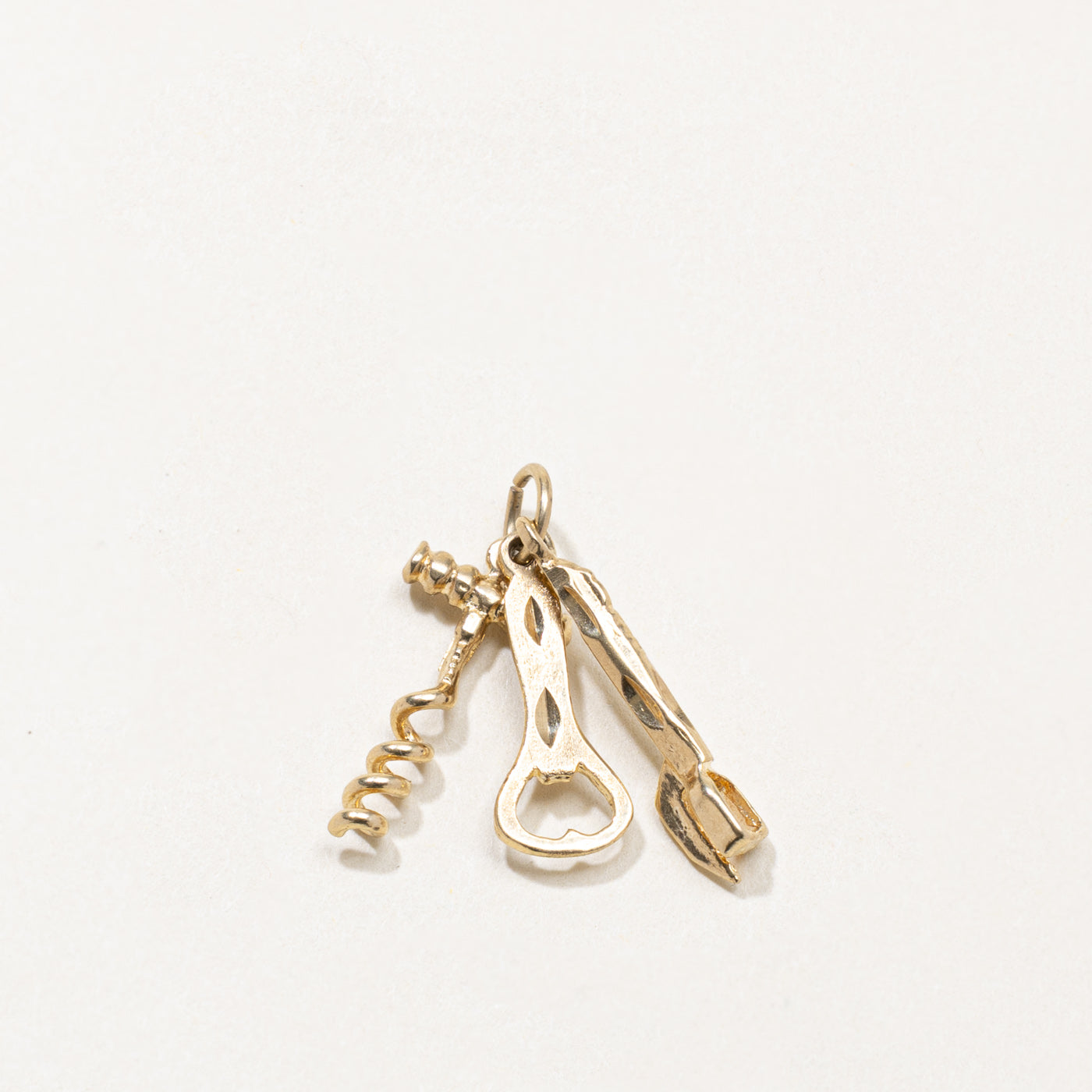 10k Corkscrew, Bottle Opener & Tin Opener Charm