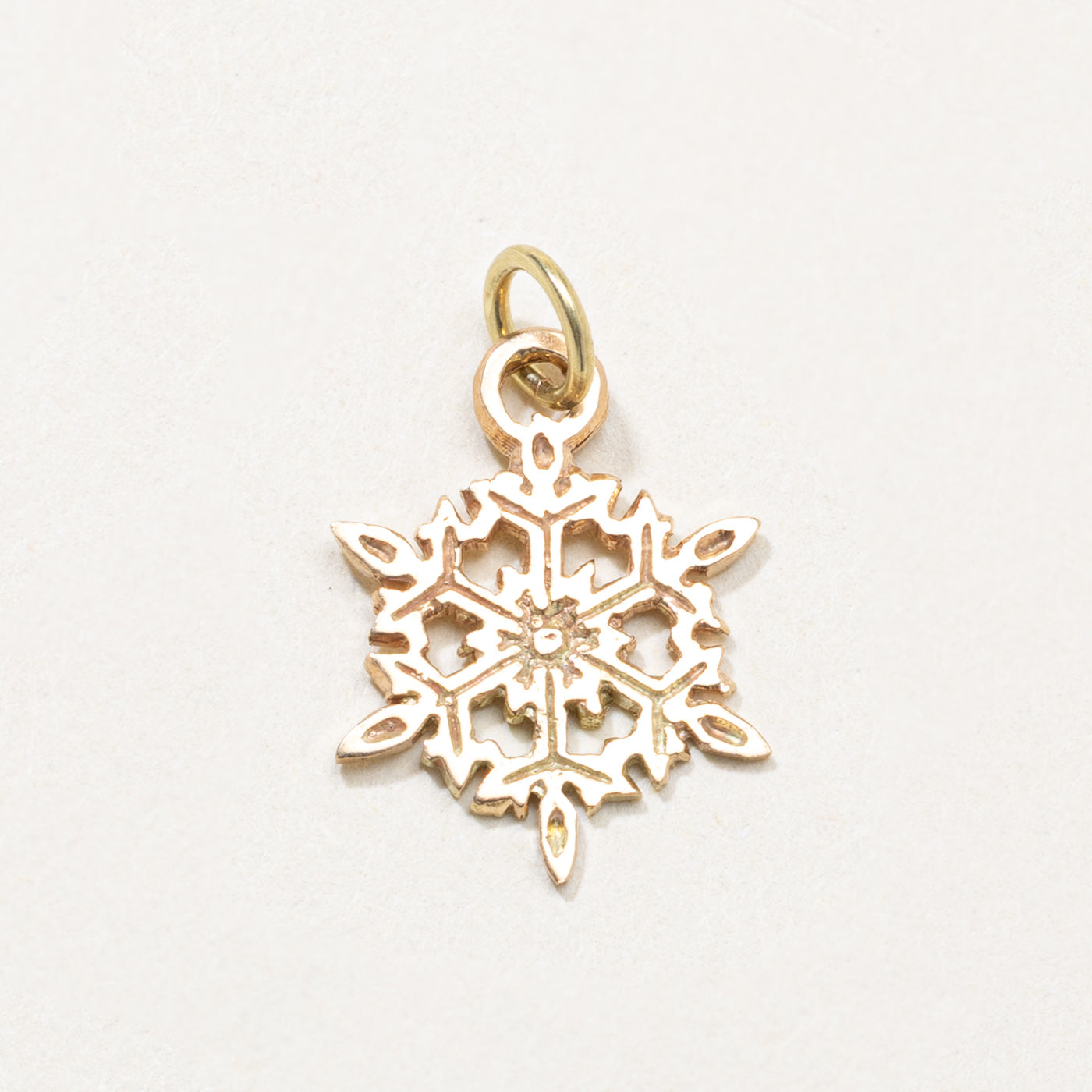 14k Snowflake Charm