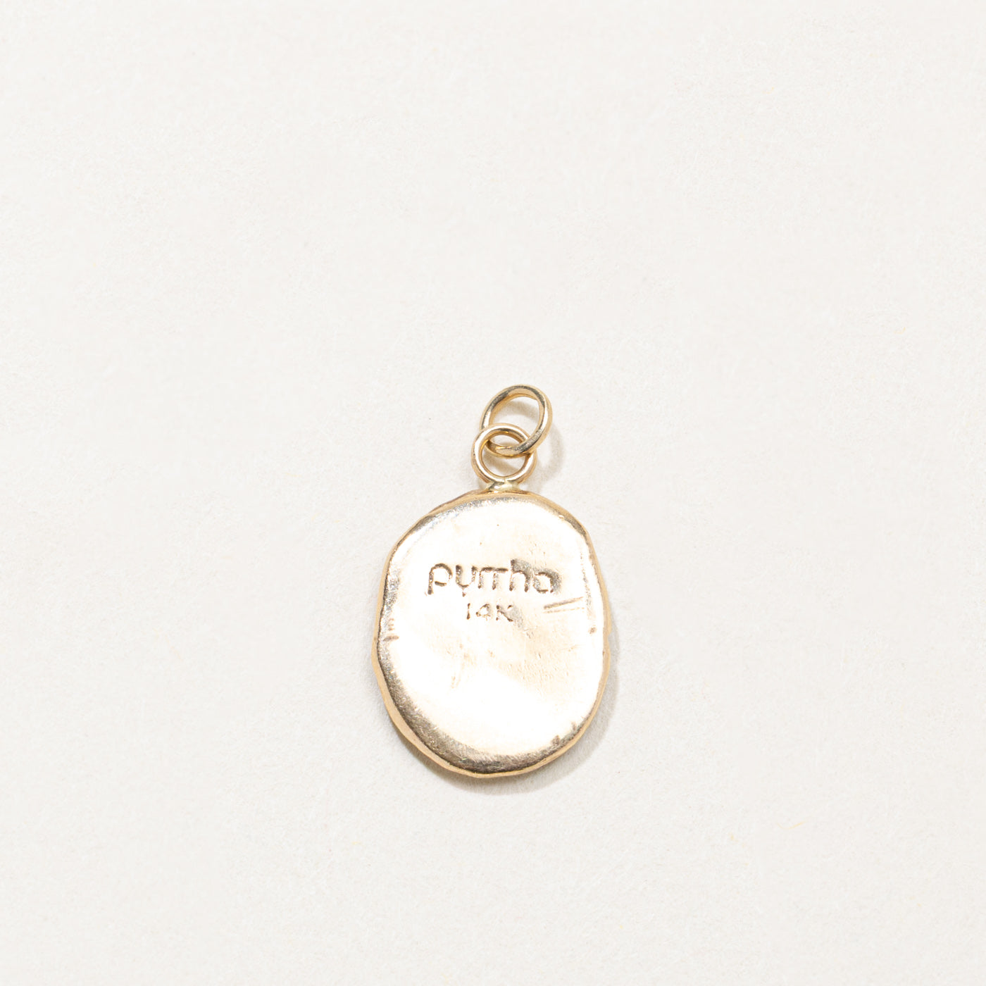 14k Pyrrah Winged Heart Coin Charm