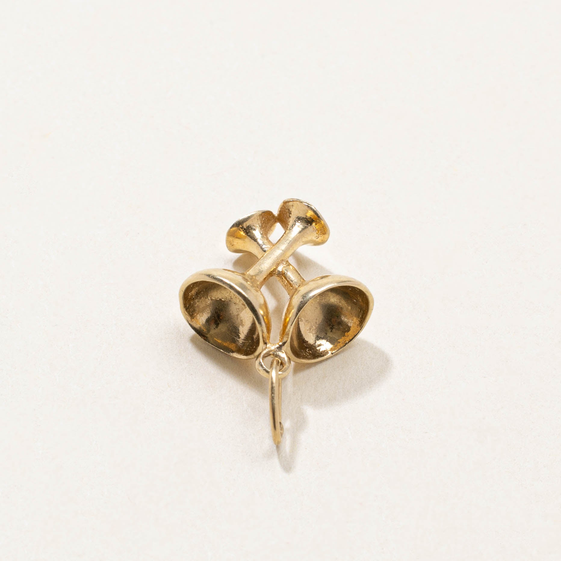 14k Champagne Glasses Charm