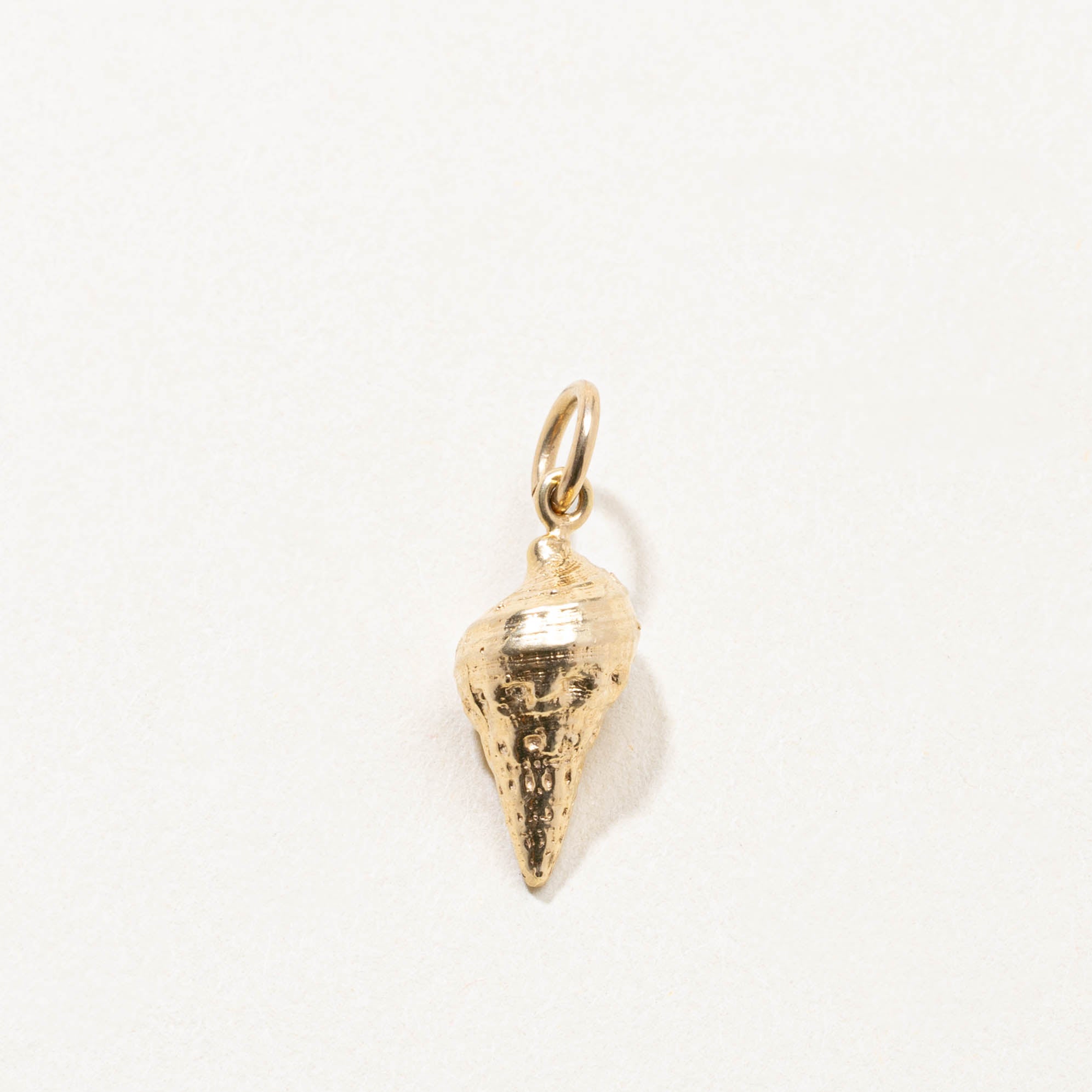 14k Diamond Conch Shell Charm