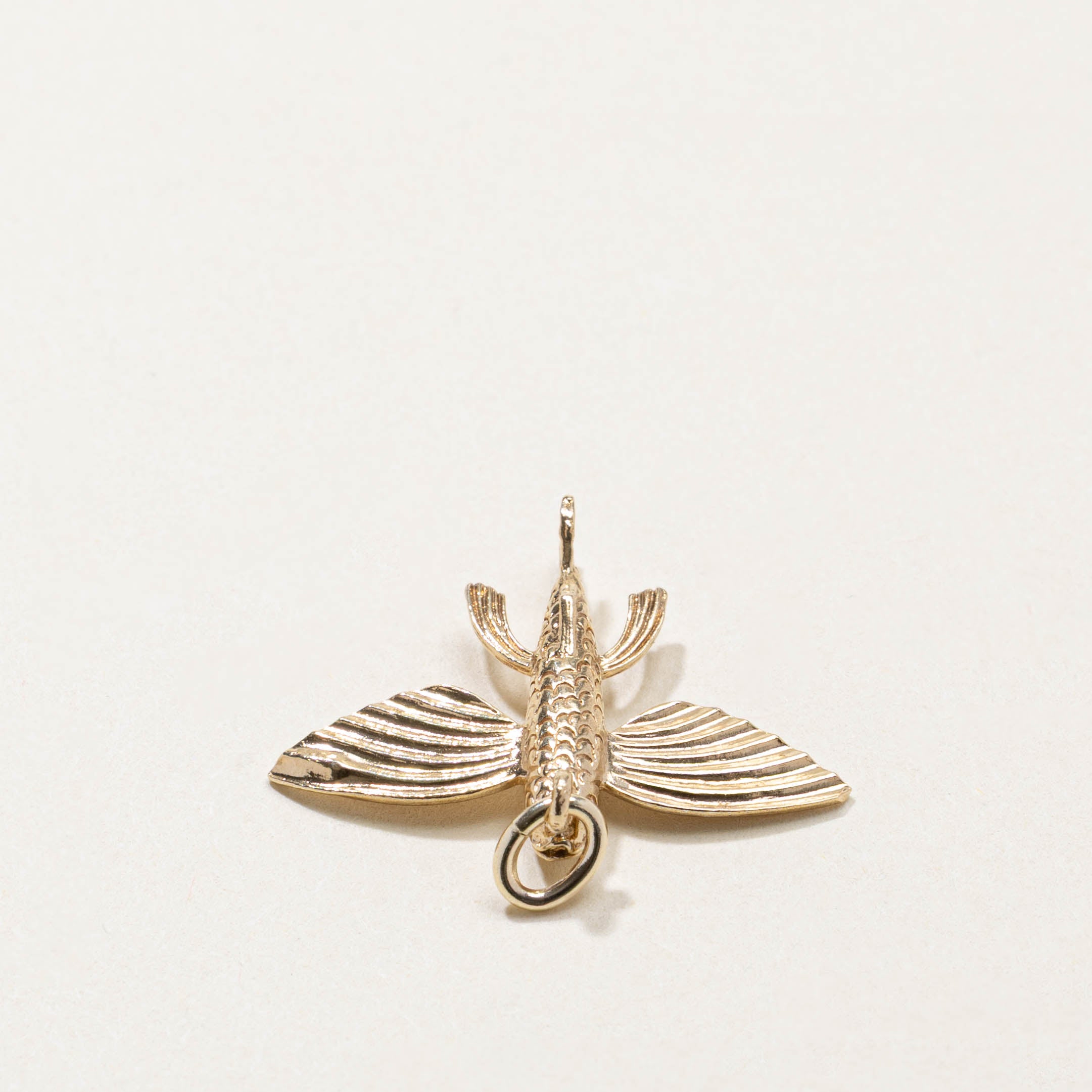 9k Flying Fish Charm Pendant