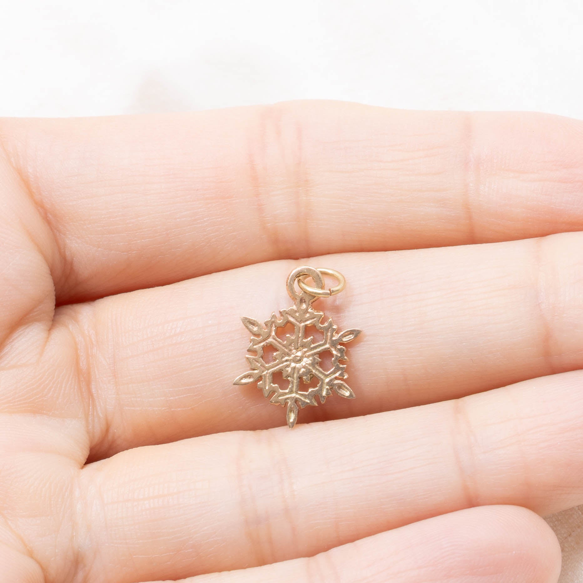 14k Snowflake Charm