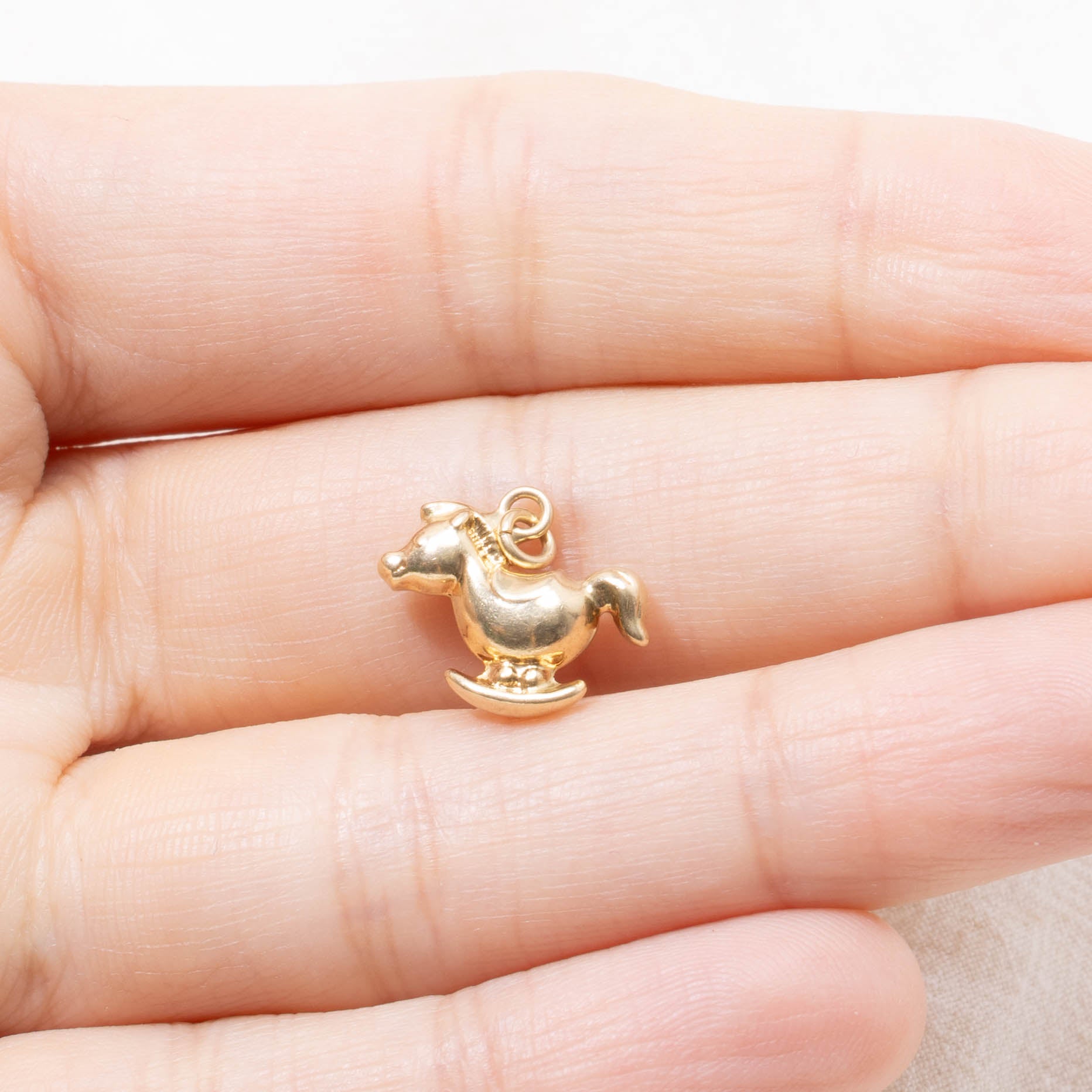 14k Rocking Horse Charm