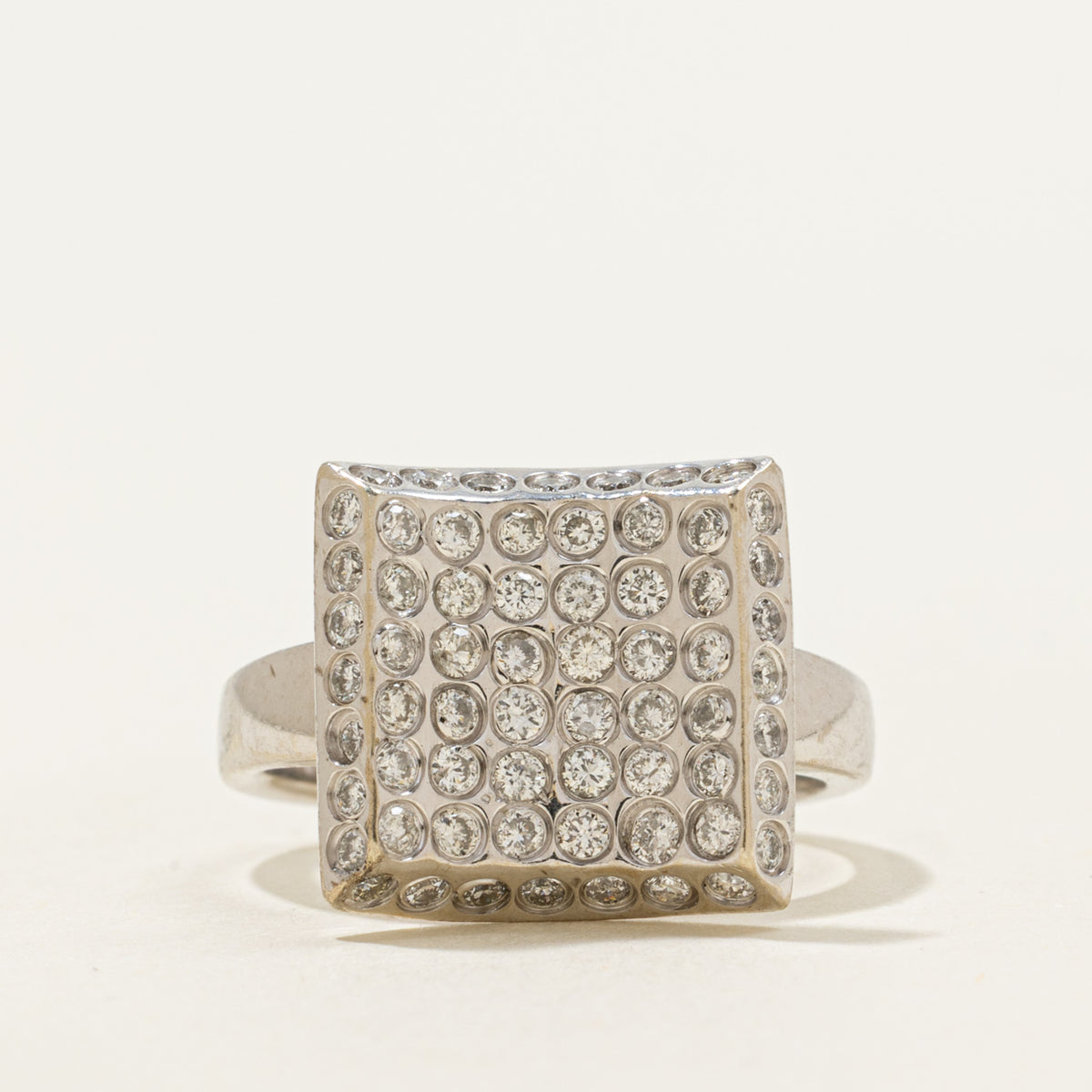 14k Diamond Square Grid Cocktail Ring | 0.50ctw | SZ 5.5