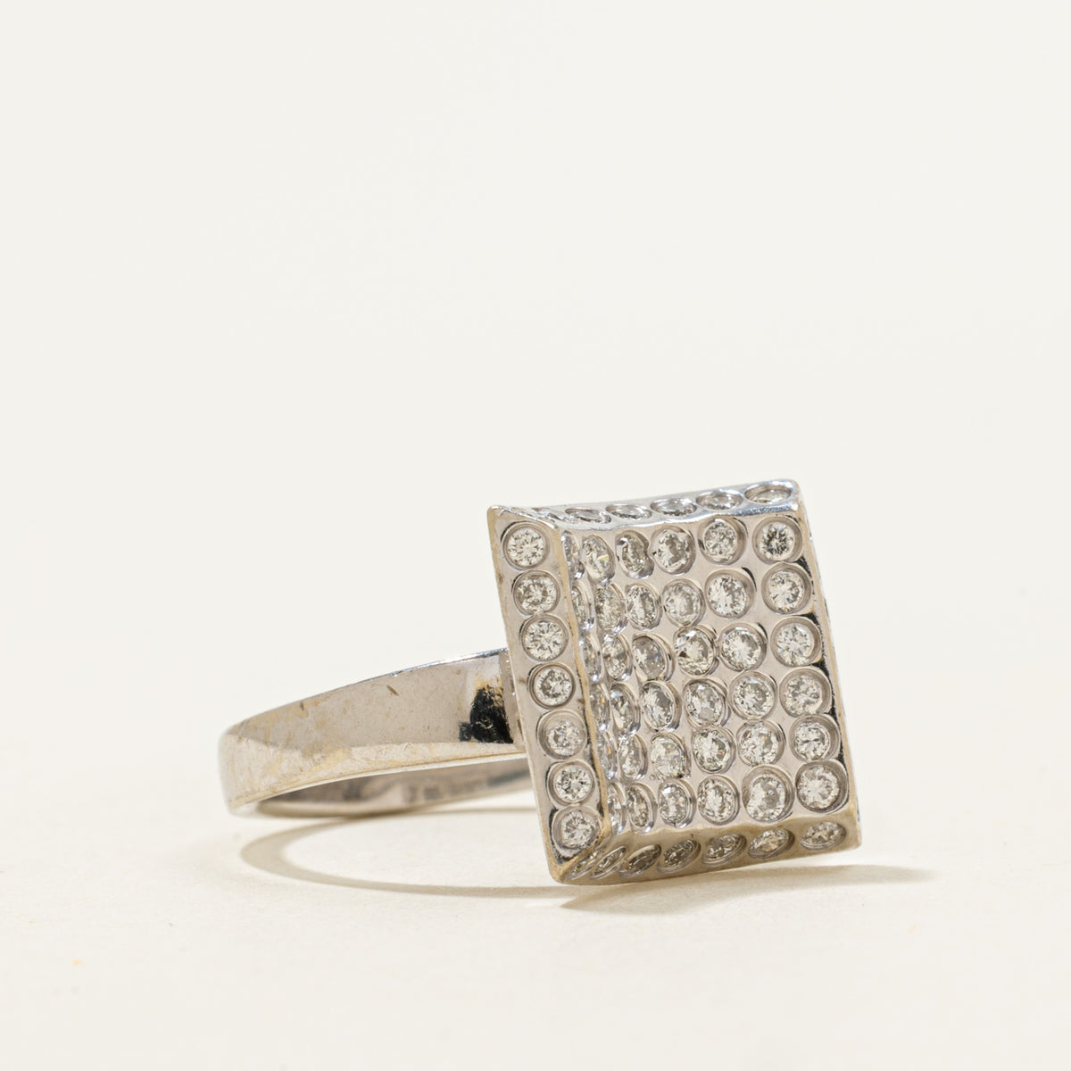 14k Diamond Square Grid Cocktail Ring | 0.50ctw | SZ 5.5